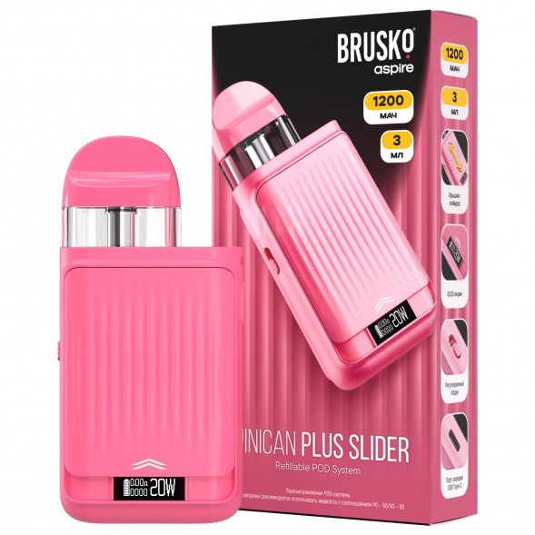 Электронная сигарета Brusko - Minican Plus Slider (Розовый) купить в Краснодаре