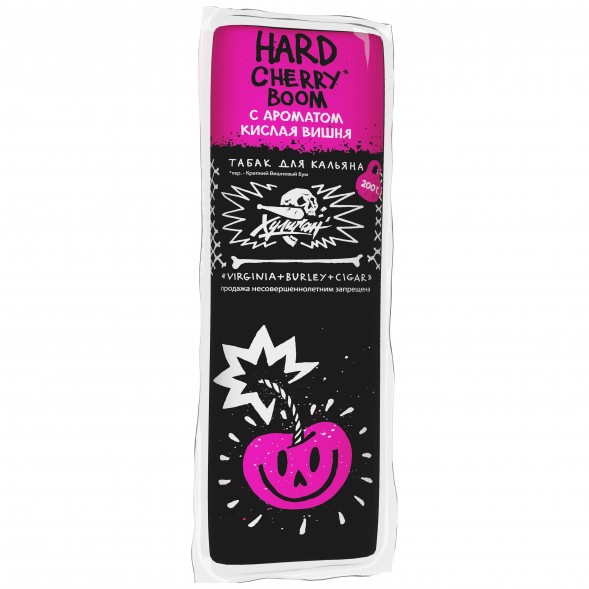 Табак Хулиган Hard - Cherry Boom (Кислая Вишня, 200 грамм) купить в Краснодаре
