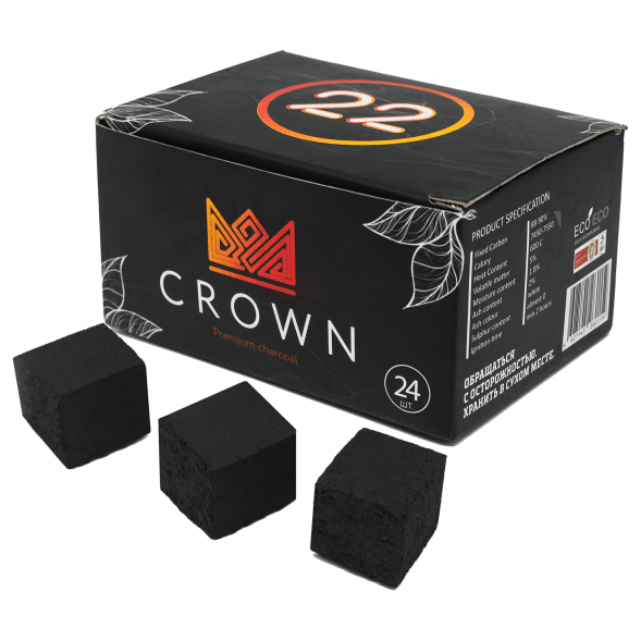 Уголь Crown (22 мм, 24 кубика) купить в Краснодаре