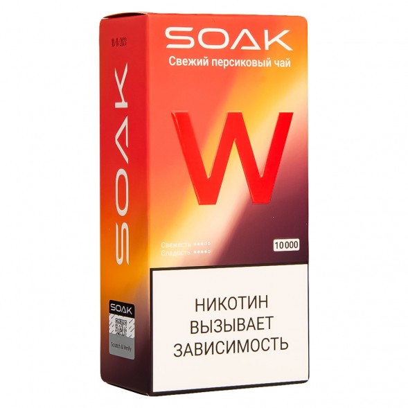 SOAK W - Свежий Персиковый Чай (10000 затяжек) купить в Краснодаре