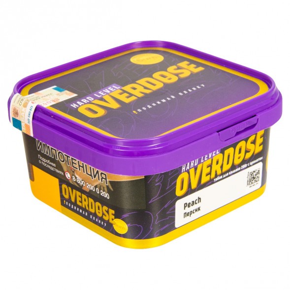 Табак Overdose - Peach (Персик, 200 грамм) купить в Краснодаре