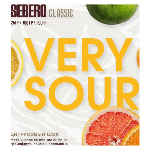 Табак Sebero - Very Sour (Цитрусовый Шок, 25 грамм) купить в Краснодаре