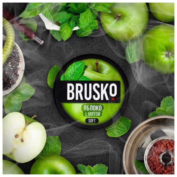 Смесь Brusko Medium - Яблоко с Мятой (50 грамм) купить в Краснодаре