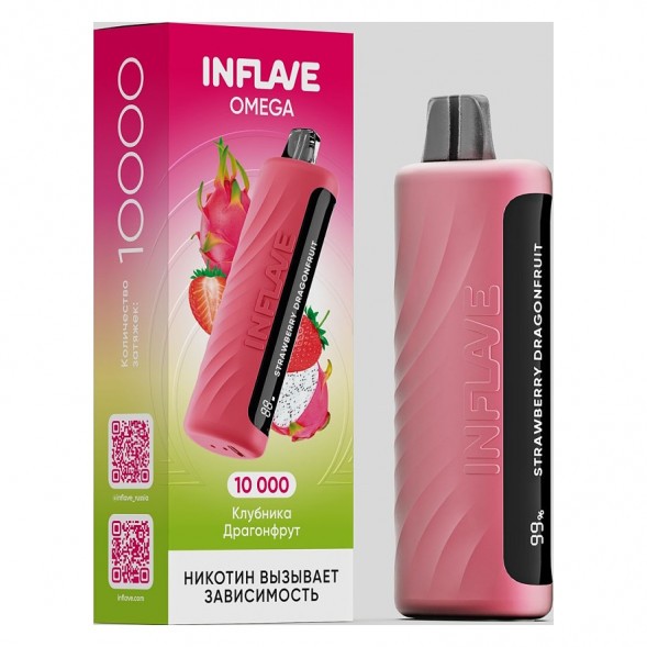 INFLAVE OMEGA - Клубника Драгонфрут (Strawberry Dragonfruit, 10000 затяжек) купить в Краснодаре