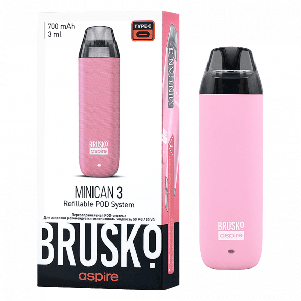 Электронная сигарета Brusko - Minican 3 (700 mAh, Розовый) купить в Краснодаре