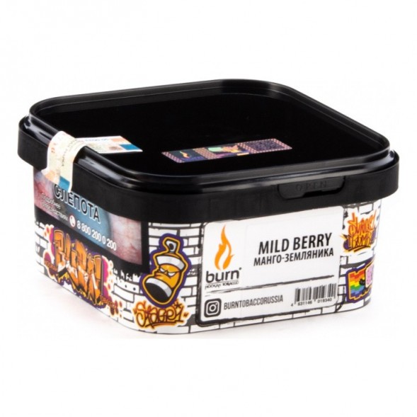 Табак Burn - Mild Berry (Манго - Земляника, 200 грамм) купить в Краснодаре