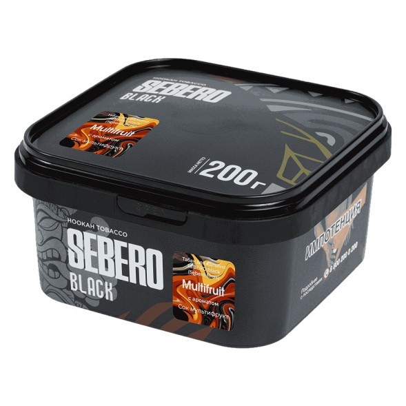 Табак Sebero Black - Multifruit (Сок Мультифрукт, 200 грамм) купить в Краснодаре