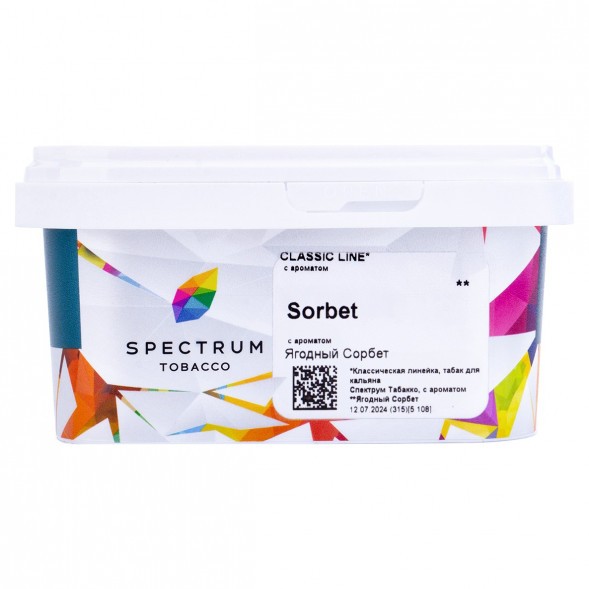 Табак Spectrum - Sorbet (Сорбет, 200 грамм) купить в Краснодаре