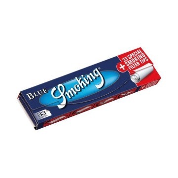 Бумага для самокруток Smoking - King Size Blue + Filter Tips (110х44 мм, 33 штуки) купить в Краснодаре