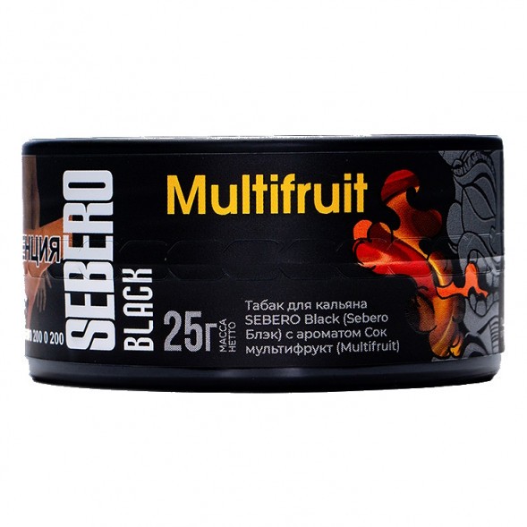 Табак Sebero Black - Multifruit (Сок Мультифрукт, 25 грамм) купить в Краснодаре