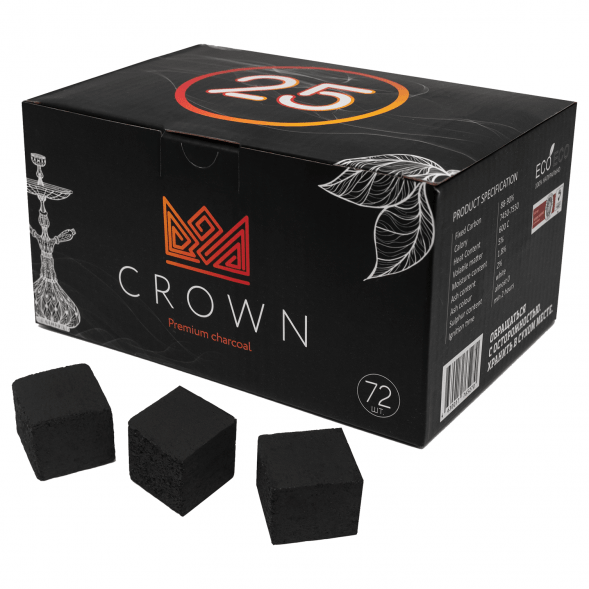 Уголь Crown (25 мм, 72 кубика) купить в Краснодаре