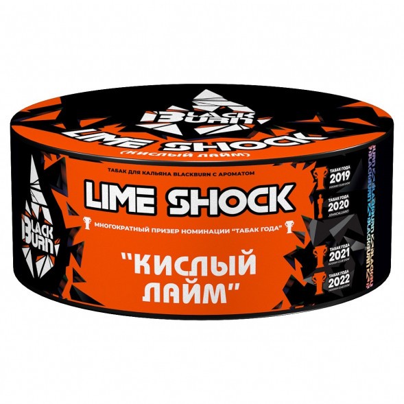 Табак BlackBurn - Lime Shock (Кислый Лайм, 100 грамм) купить в Краснодаре