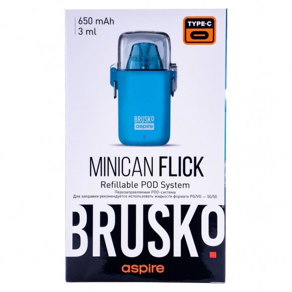 Электронная сигарета Brusko - Minican Flick (Голубой) купить в Краснодаре