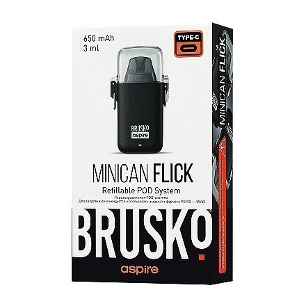Электронная сигарета Brusko - Minican Flick (Чёрный) купить в Краснодаре