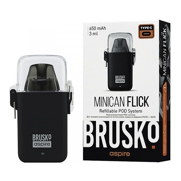 Электронная сигарета Brusko - Minican Flick (Чёрный) купить в Краснодаре