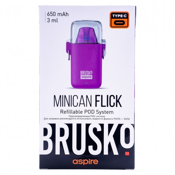 Электронная сигарета Brusko - Minican Flick (Фиолетовый) купить в Краснодаре