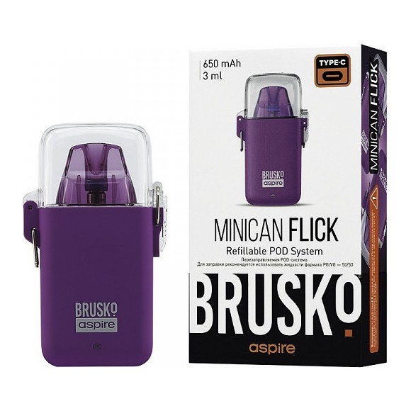 Электронная сигарета Brusko - Minican Flick (Фиолетовый) купить в Краснодаре