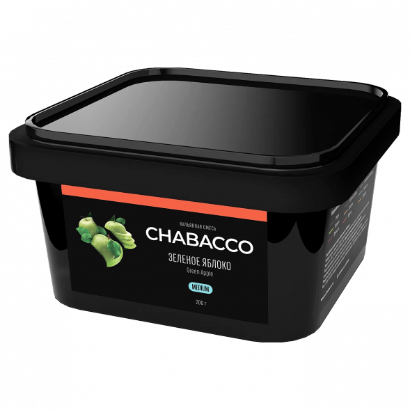 Смесь Chabacco MEDIUM - Green Apple (Зелёное Яблоко, 200 грамм) купить в Краснодаре