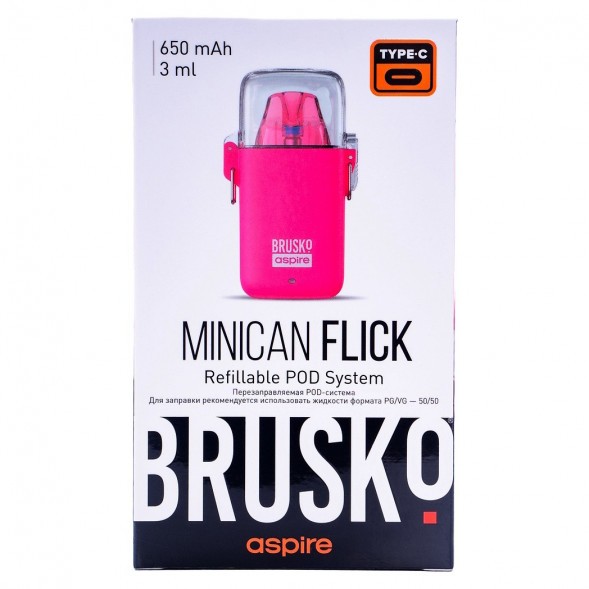 Электронная сигарета Brusko - Minican Flick (Розовый) купить в Краснодаре