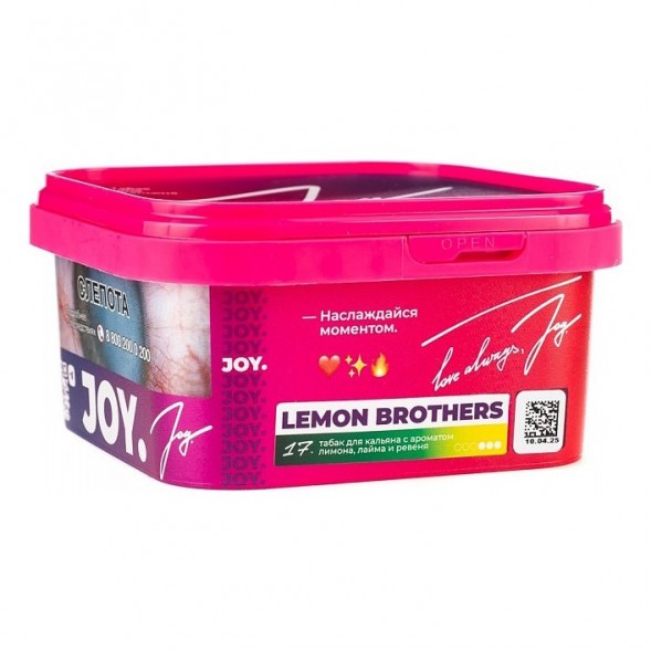 Табак Joy - Lemon Brothers (Лимон, Лайм и Ревень, 200 грамм) купить в Краснодаре