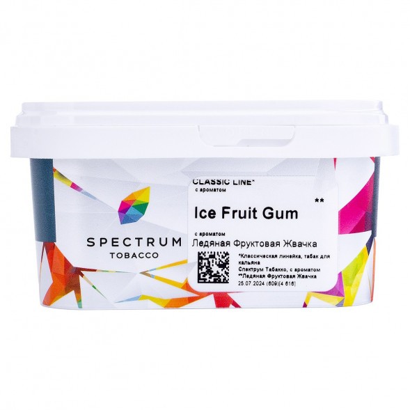 Табак Spectrum - Ice Fruit Gum (Ледяная Фруктовая Жвачка, 200 грамм) купить в Краснодаре