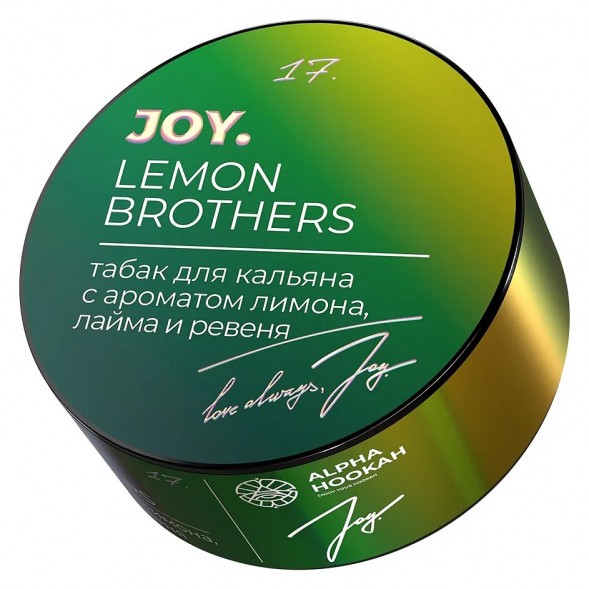 Табак Joy - Lemon Brothers (Лимон, Лайм и Ревень, 25 грамм) купить в Краснодаре