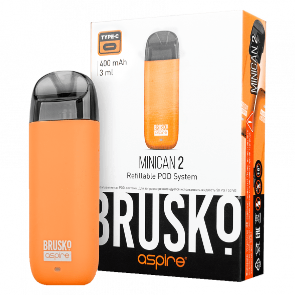 Электронная сигарета Brusko - Minican 2 (400 mAh, Оранжевый) купить в Краснодаре