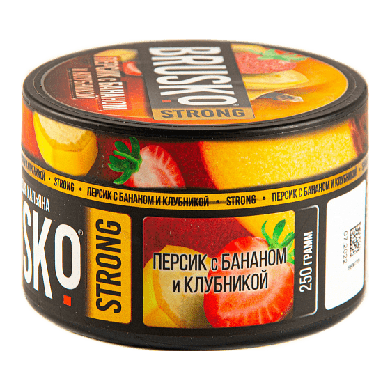 Смесь Brusko Strong - Персик с Бананом и Клубникой (250 грамм) купить в Краснодаре