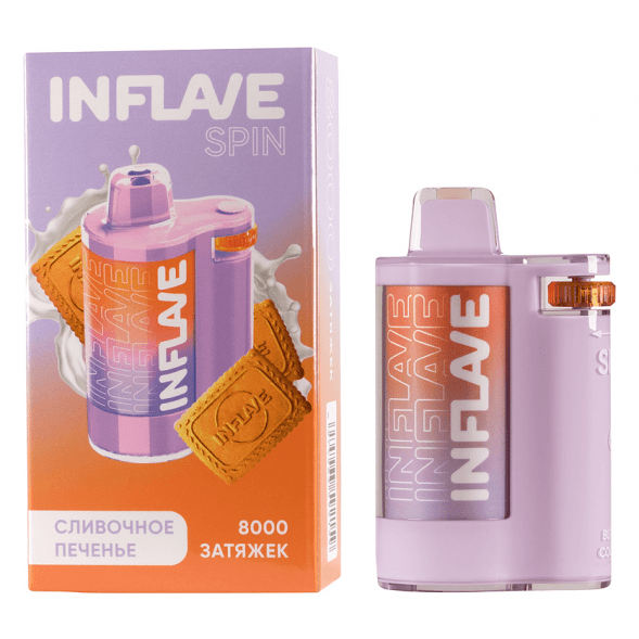 INFLAVE SPIN - Сливочное Печенье (8000 затяжек) купить в Краснодаре