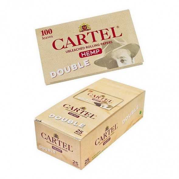 Бумага для самокруток Cartel - Double Organic Hemp Unbleached (100 штук) купить в Краснодаре
