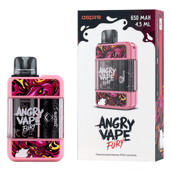 Электронная сигарета Brusko - Angry Vape Fury (650 mAh, Розовый) купить в Краснодаре