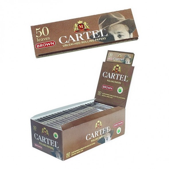 Бумага для самокруток Cartel - Brown Unbleached (50 штук) купить в Краснодаре