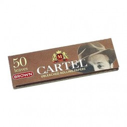 Бумага для самокруток Cartel - Brown Unbleached (50 штук)