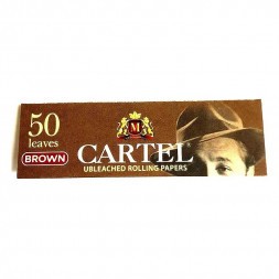 Бумага для самокруток Cartel - Brown Unbleached (50 штук)
