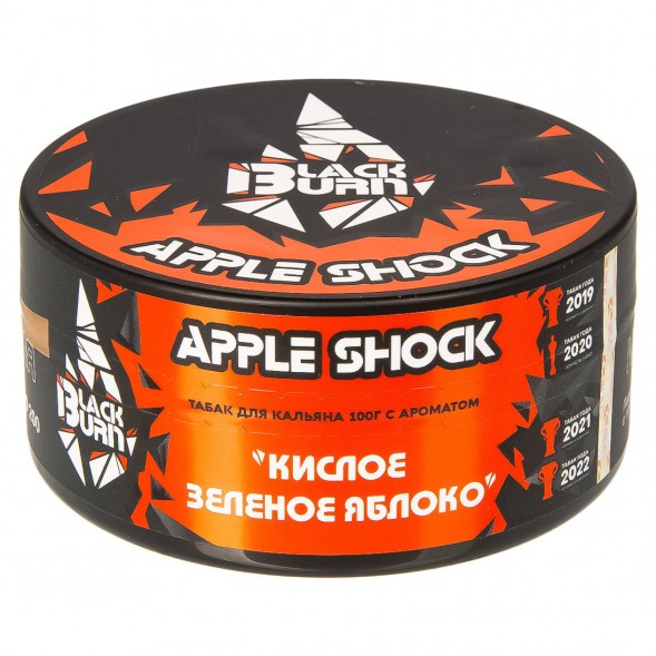 Табак BlackBurn - Apple Shock (Кислое Яблоко, 100 грамм) купить в Краснодаре