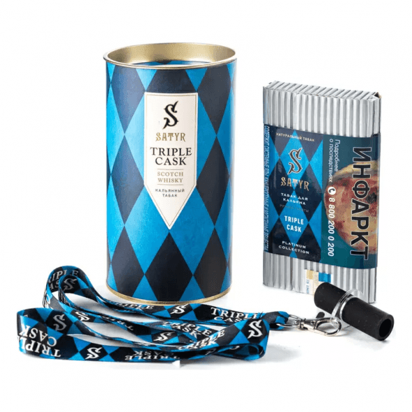 Табак Satyr Platinum - Triple Cask Limited Edition (Тройная Бочка Лимитед, 100 грамм) купить в Краснодаре