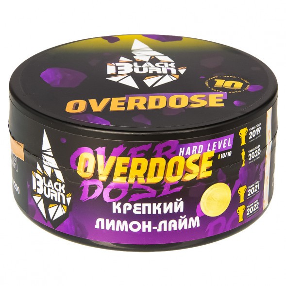 Табак BlackBurn - Overdose (Лимон - Лайм, 100 грамм) купить в Краснодаре