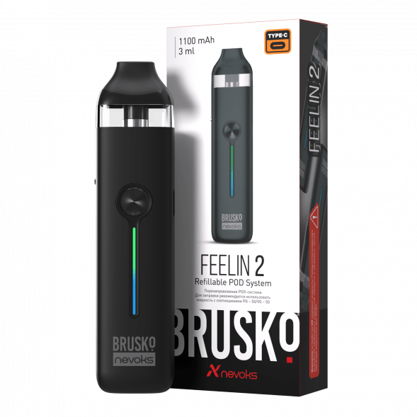 Электронная сигарета Brusko - Feelin 2 (Полуночный Чёрный) купить в Краснодаре