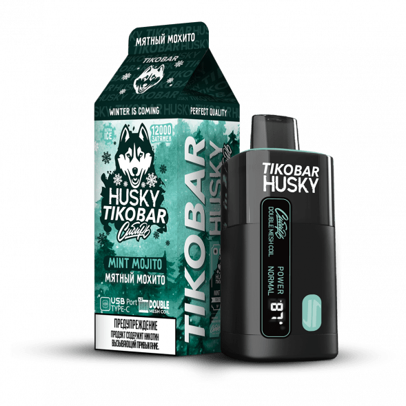 TIKOBAR HUSKY Сибирь - Мятный Мохито (Mint Mojito, 12000 затяжек) купить в Краснодаре