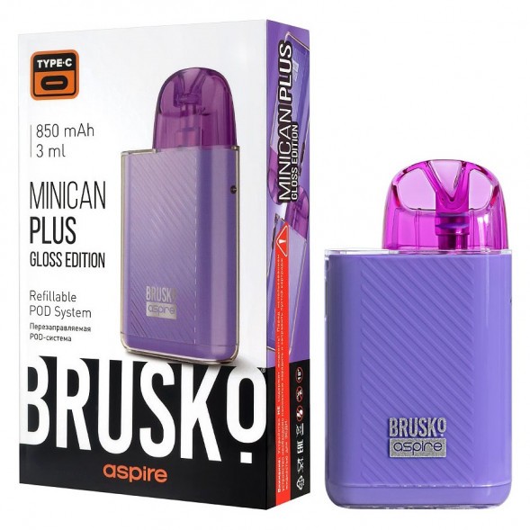 Электронная сигарета Brusko - Minican Plus Gloss Edition (850 mAh, Фиолетовый) купить в Краснодаре