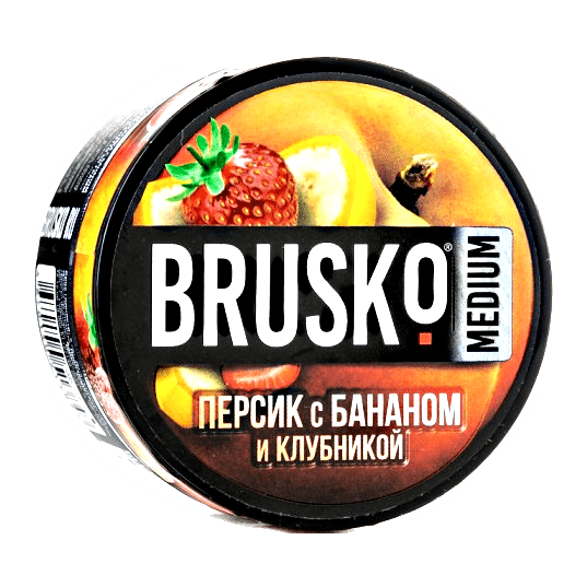 Смесь Brusko Medium - Персик с Бананом и Клубникой (50 грамм) купить в Краснодаре