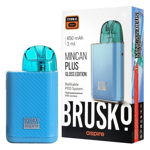 Электронная сигарета Brusko - Minican Plus Gloss Edition (850 mAh, Синий) купить в Краснодаре