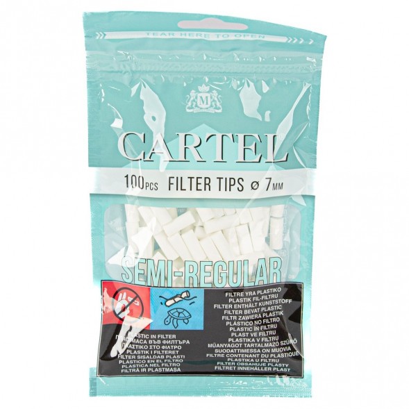 Фильтры для самокруток Cartel - Semi Regular (100 штук, 15х7 мм) купить в Краснодаре