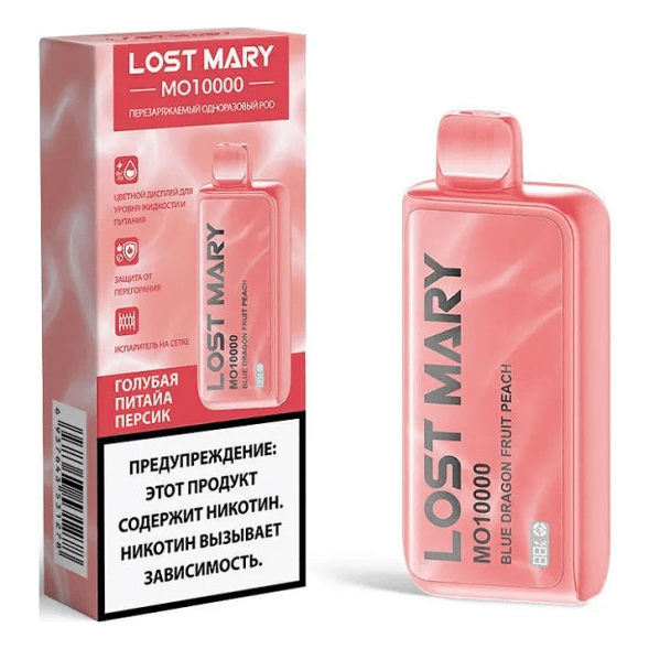 LOST MARY MO - Голубая Питайя Персик (Blue Dragon Fruit Peach, 10000 затяжек) купить в Краснодаре