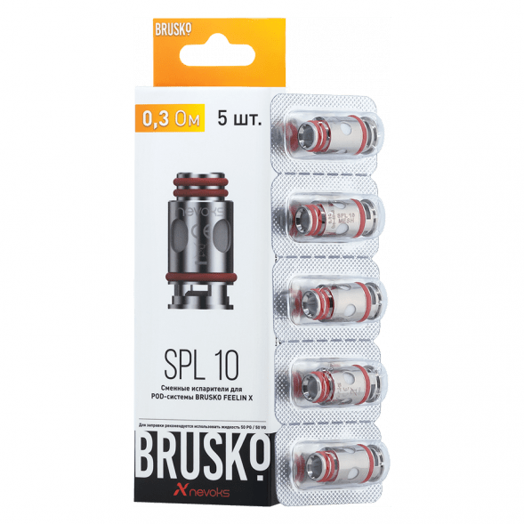 Испарители для Brusko Feelin (SPL-10, 0.3 Ом, 5 шт.) купить в Краснодаре