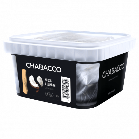 Смесь Chabacco MIX MEDIUM - Creme de Coco (Кокос и Сливки, 200 грамм) купить в Краснодаре