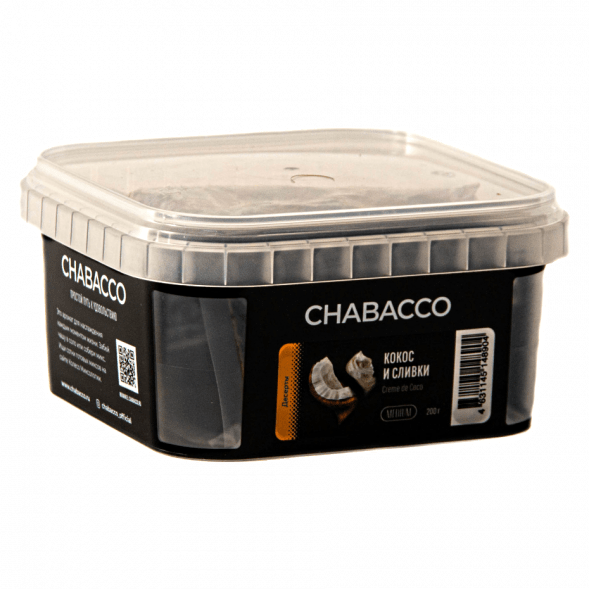 Смесь Chabacco MIX MEDIUM - Creme de Coco (Кокос и Сливки, 200 грамм) купить в Краснодаре