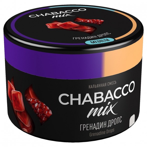 Смесь Chabacco MIX MEDIUM - Grenadine Drops (Гренадин Дропс, 40 грамм) купить в Краснодаре