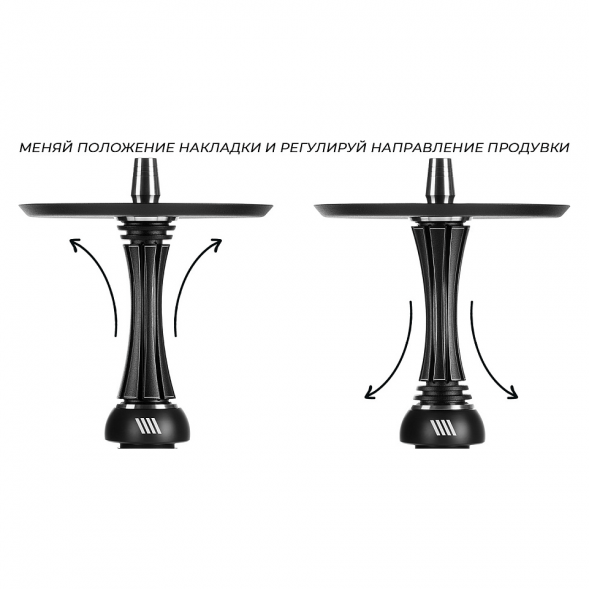 Кальян Alpha Hookah - Model X REVERSE Black Matte (без колбы) купить в Краснодаре