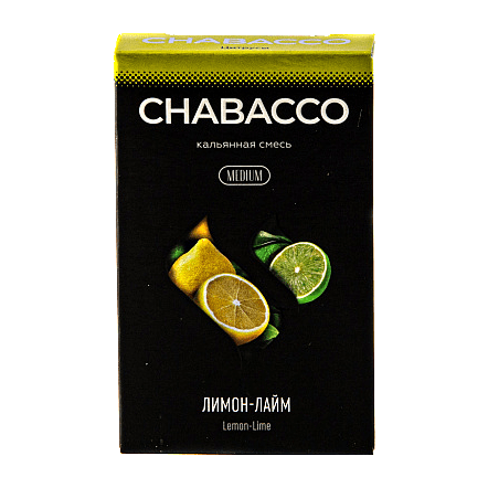 Смесь Chabacco MEDIUM - Lemon-Lime (Лимон - Лайм, 50 грамм) купить в Краснодаре